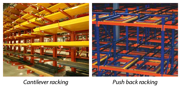Cantilever racking & Push back racking