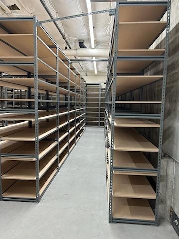 Rivet shelving aisle