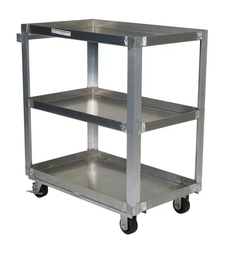 Aluminum shelf cart