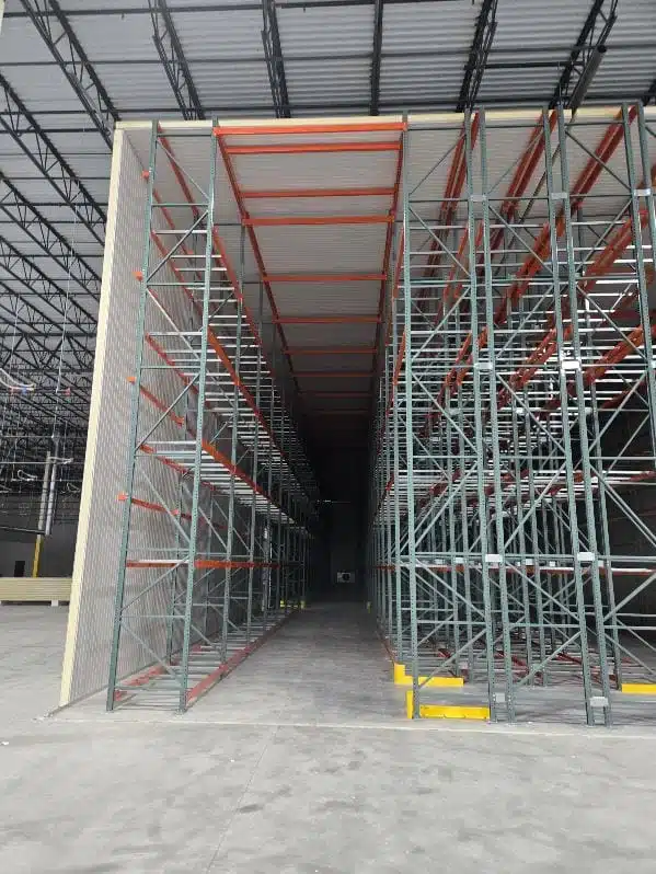 Rack supported freezer with selective racking