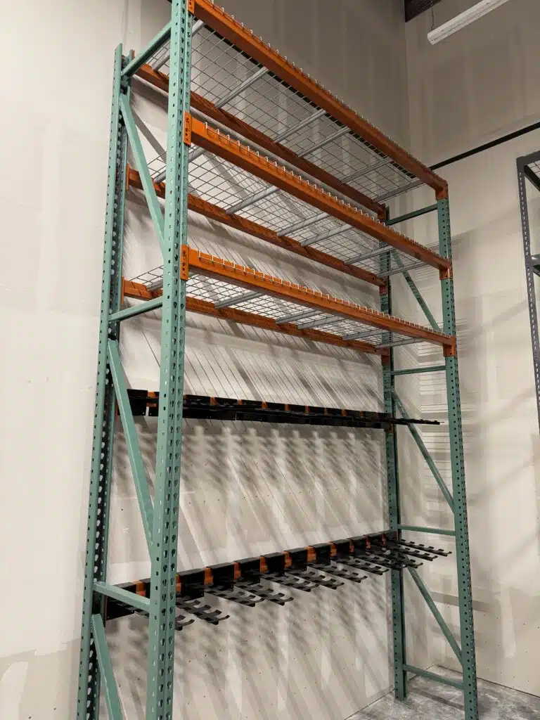 Selective racking with custom baseball bat storage hooks