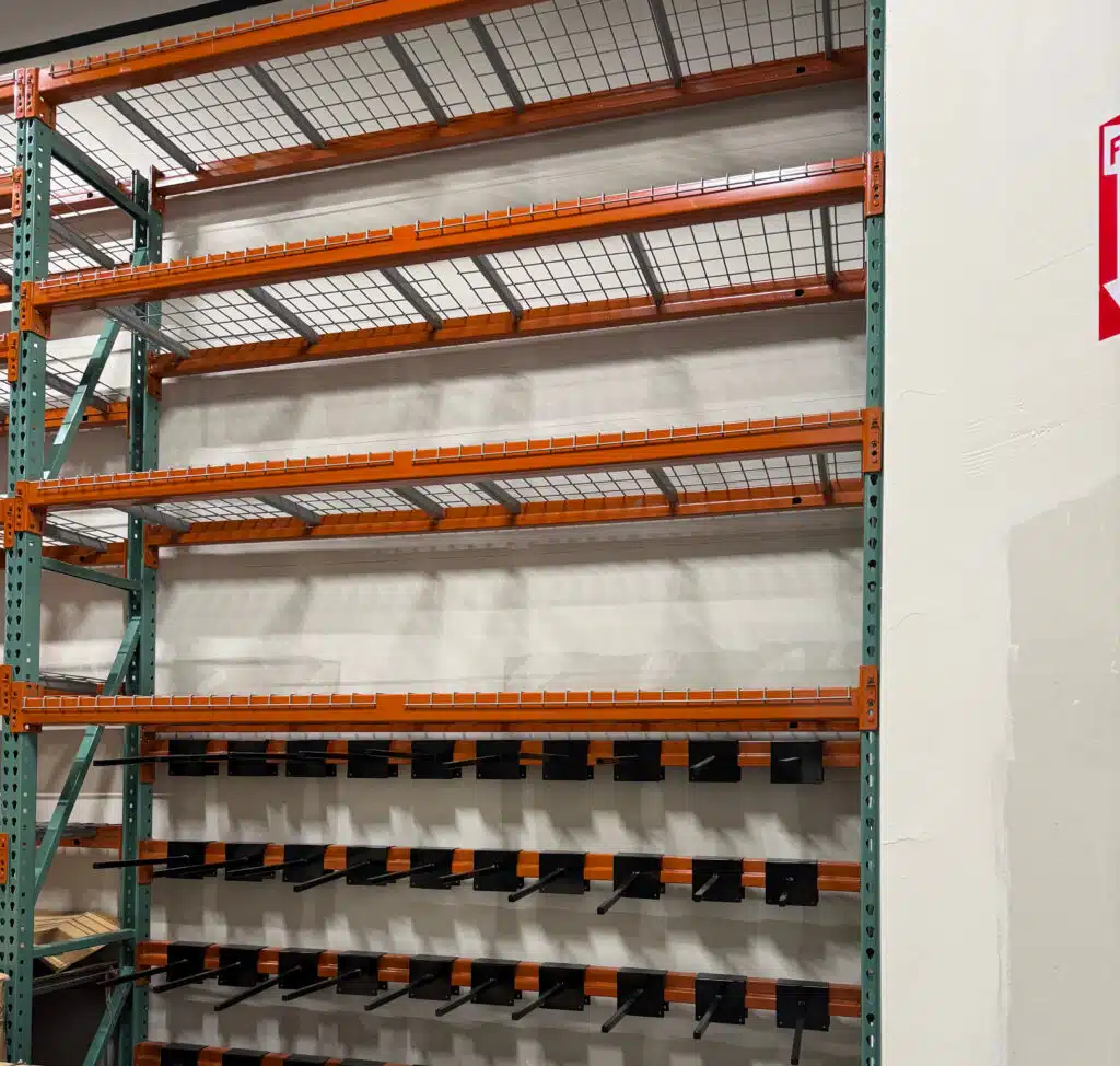 Selective Rack with Baseball Mit Holders
