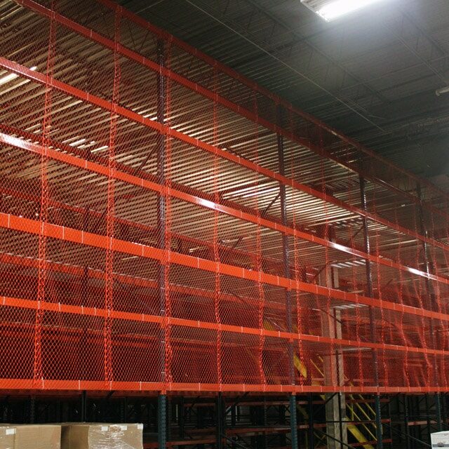 Rack Supported Mezzanine Safety Netting