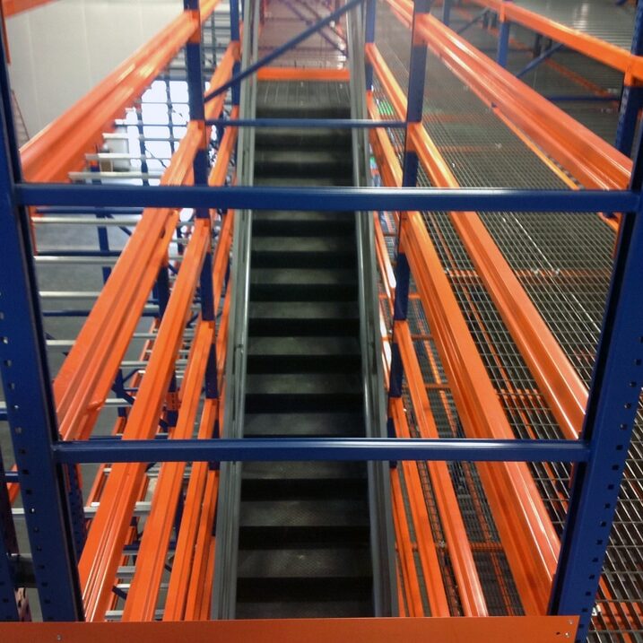 Rack Supported Mezzanine Handrail