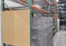 Selective racking with peg board and Retail Backroom Enclosed Wire Pick Carts