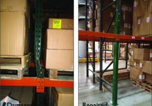 repaired pallet rack